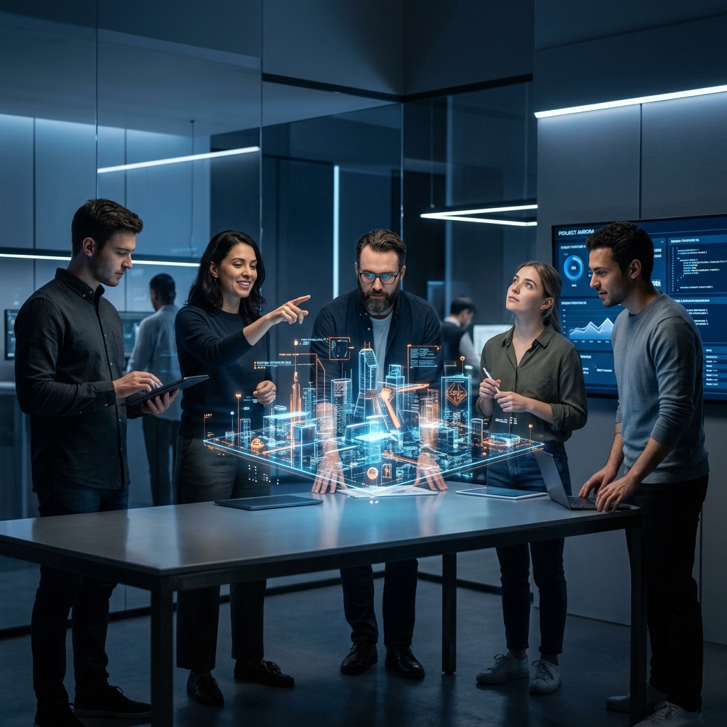 Holographic team collaboration render